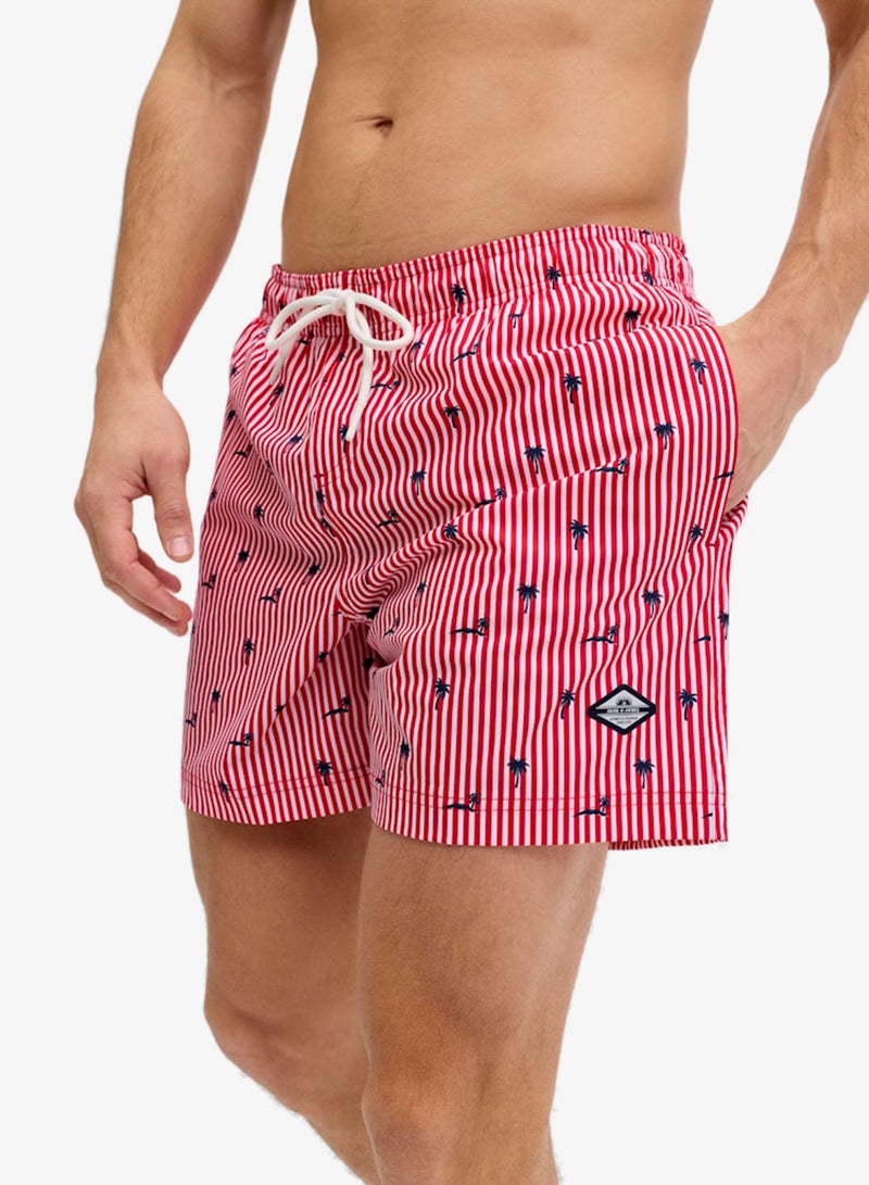 JACK & JONES Printed Drawstring Swim Shorts - Image 3